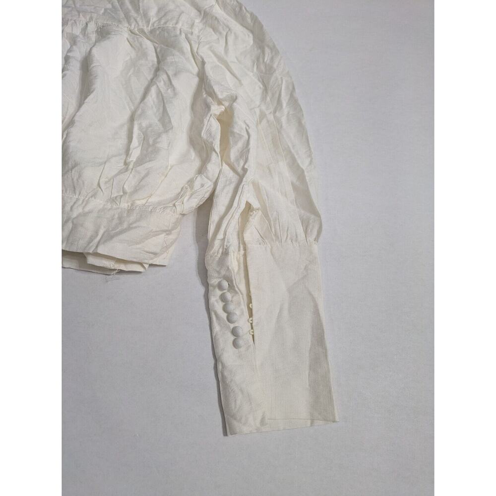 Chicwish Top Women's Small White Ivory Crop Top Tie Strap Blazer Wrapped NWT‎ - Picture 7 of 9